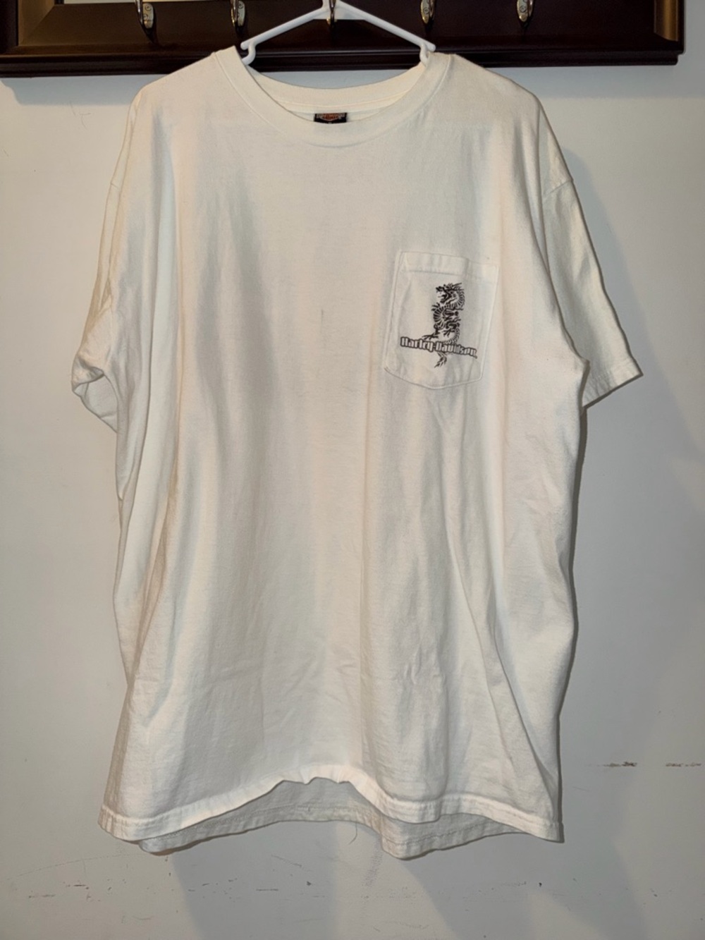Harley-Davidson White Short Sleeve Pocket Tee with Logo Size XL